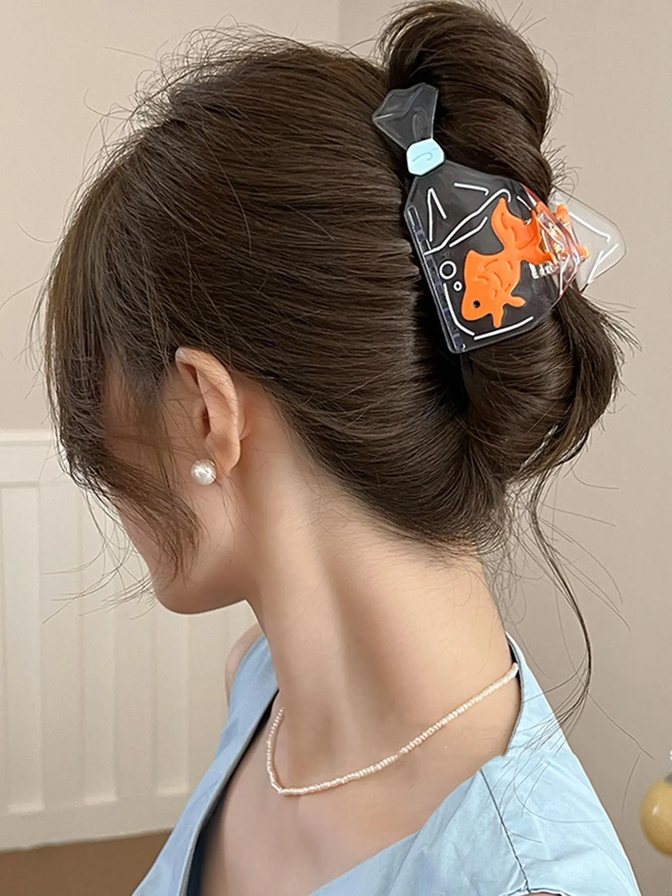 Cute Bow Fish Design Hair Claw, Fashionable Hair Accessories for Women & Girls, Casual Versatile Hair Accessories for Daily Wear, Clip in Claw, Hairclips