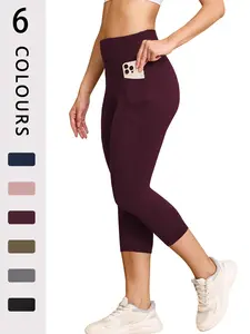 5" High Waisted Capri Pants for Women, Super Soft Tummy Control, No See Through, Workout Running Yoga Athletic Leggings, Womens Summer Cloth, Gym Sportswear Bottoms