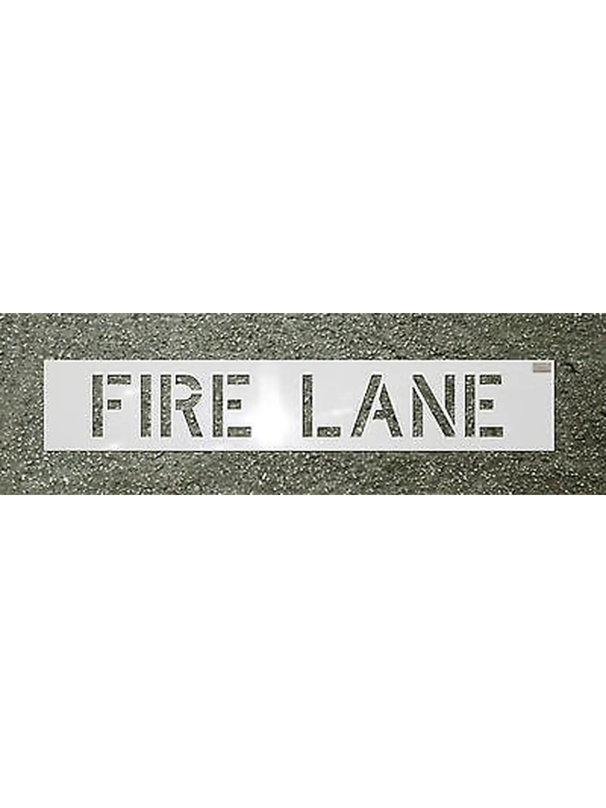 CH Hanson Sturdy Heavy Duty Polyethylene Paint Stencil - 12 x 9 in Precision Cut Rectangle Fire Lane Sign Stencil, 3 in Overspray Border, Easy to Clean Decorating Tool
