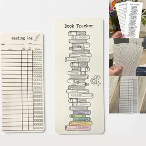 25-Piece Book Accessory Bookmark Log Set, Star Ratings Library Card Personal Reading Tracker, Book Accessories