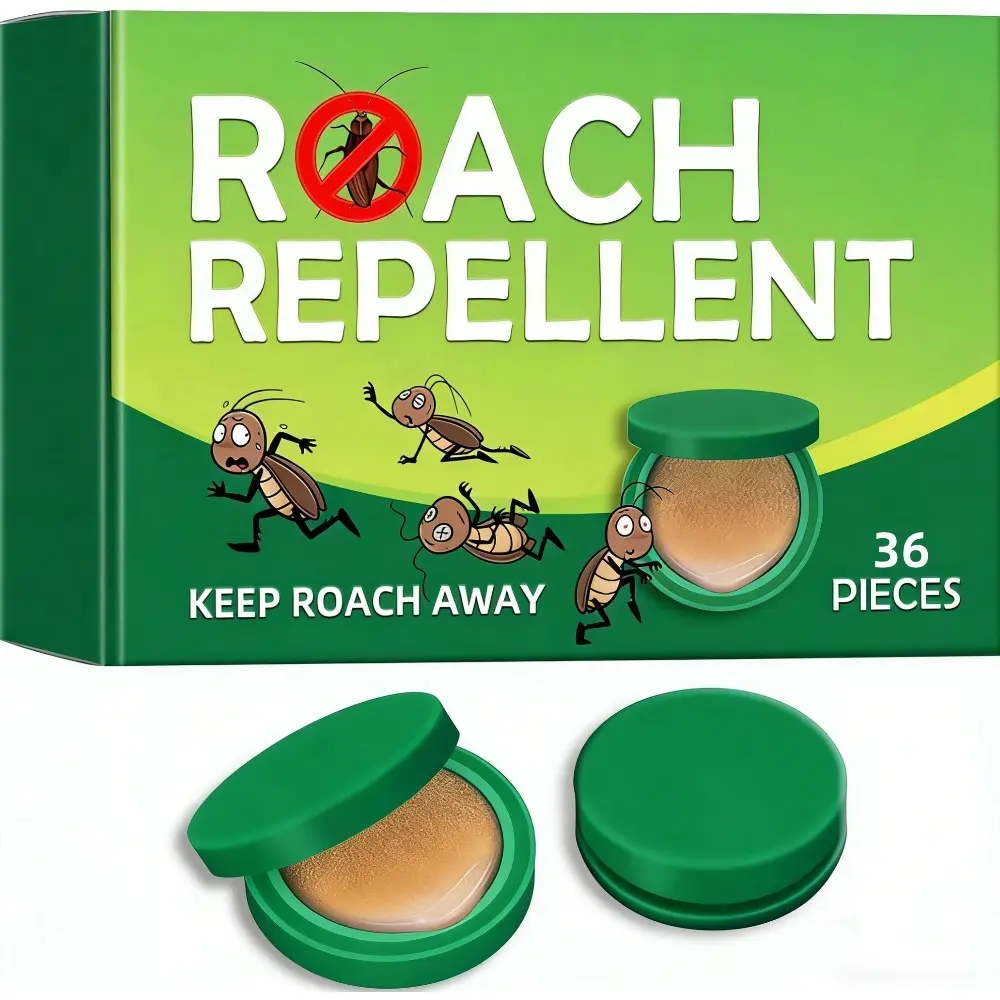 36PCS Indoor & Outdoor Cockroach Traps, Fast Catch Cockroach Bait Stations Fit Small & Big Roaches, Effective Cockroach Repellent, Safe Odor-Free Pest Catcher for Kitchen, Bathroom, Warehouse, Home Indoor and Outdoor Insect Control
