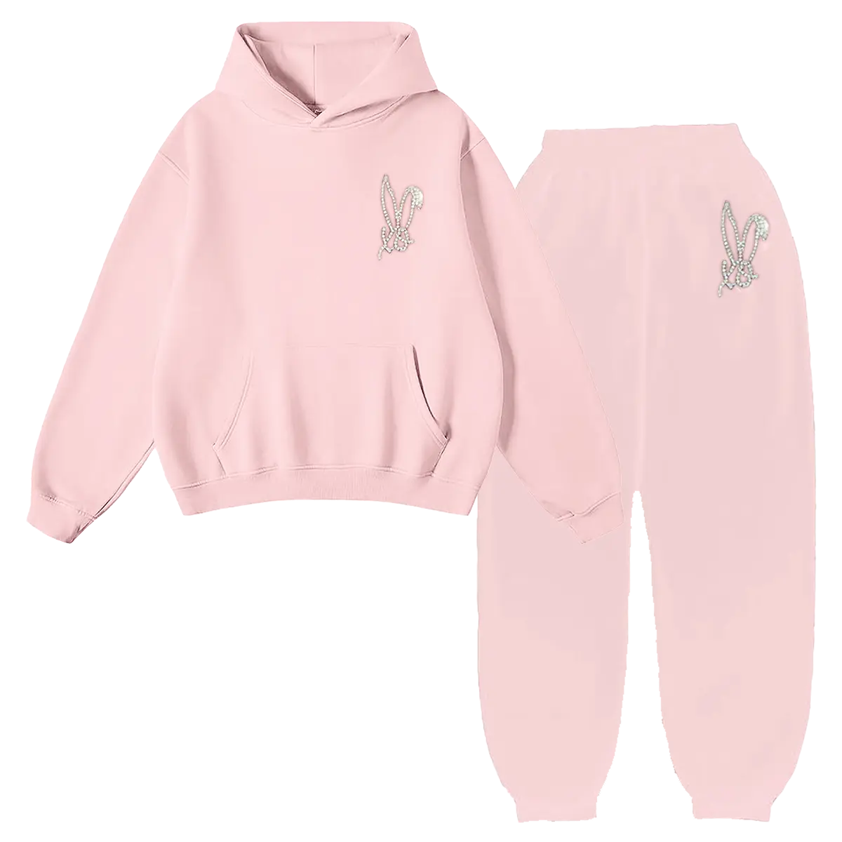 Xo Logo Light Pink Hoodie Sweatsuit Set
