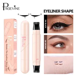 Eyeliner Pencil Set, 2026 New Foldable Eyeliner Shape for Perfect Wings, Waterproof & Smudge-Proof, Dual-Color Black & Brow, All Skin Types double-Eyeliner Shape Pen