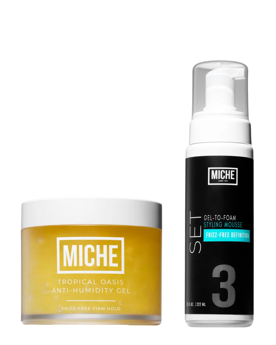 [Miche] Viral Best Sellers Duo | Gel-to-Foam Mousse + Tropical Anti-Humidity Gel
