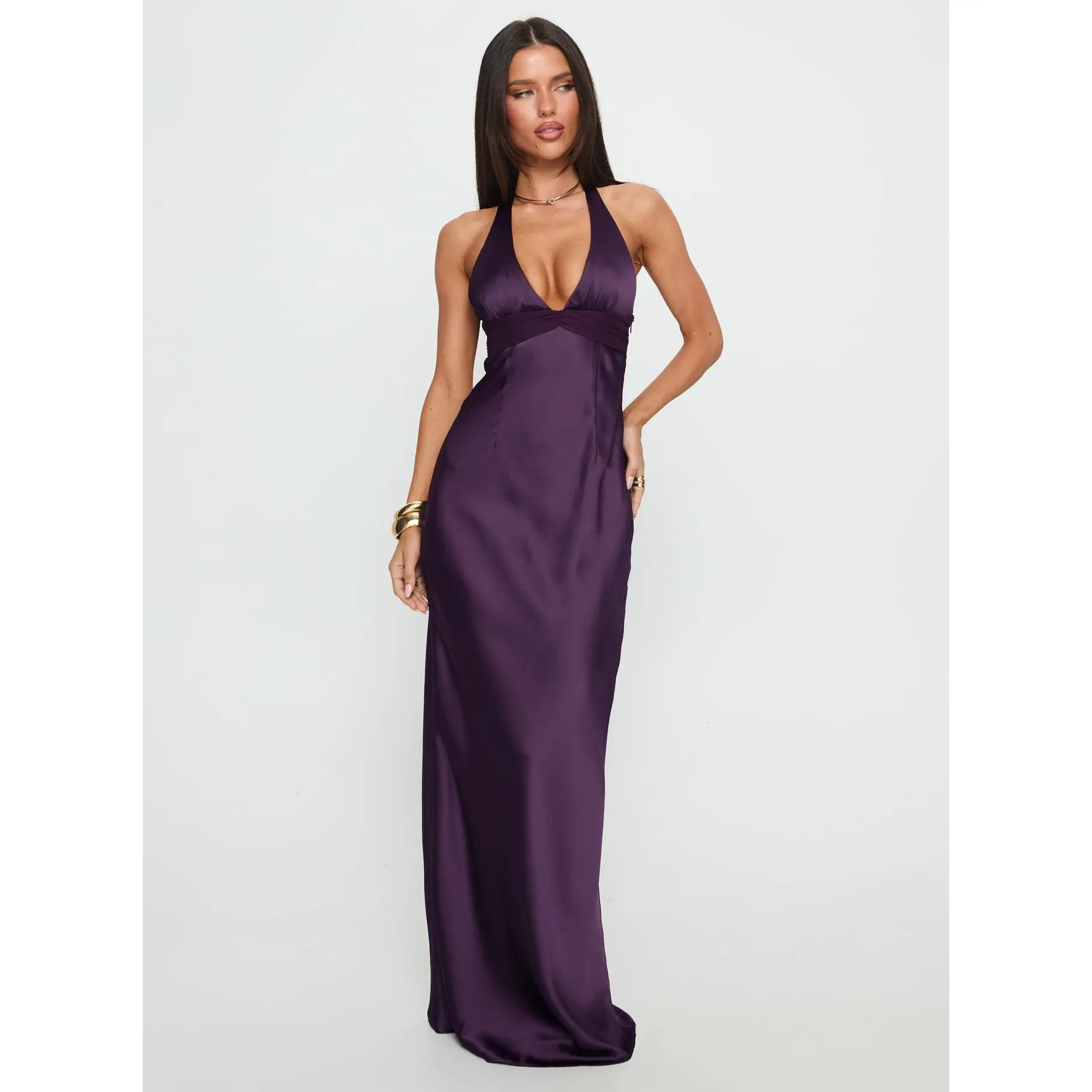 open lace back dress Cyrene Maxi Dress Lilac main image 1