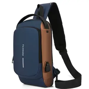 Men's Shoulder Crossbody Bag, Multi-Functional Chest Pack with Password Security, Water-Resistant, Casual Daily Accessory, Adjustable Strap Zipper Belt Bag