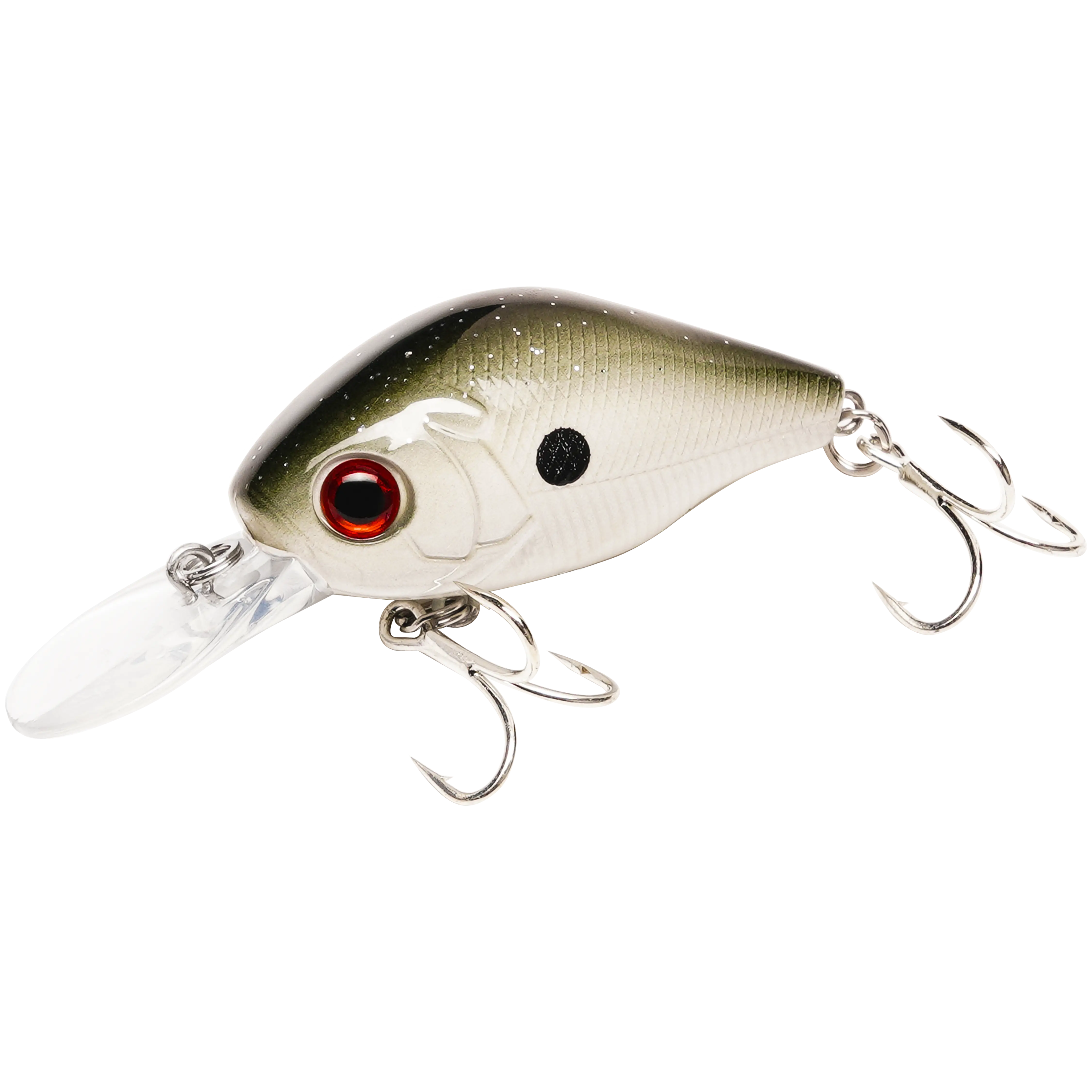 VNKEZ Floating Crankbait for Bass Fishing, 1.77 in, 0.28 oz, Rattling Hard Bait with BKK Treble Hooks