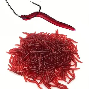 High Simulation Fishy Scent Soft Bait Set Spoon Lures Glow Worm Lure Artificial Fly Fishing Gear Waterproof Fluorescent Design for Saltwater Freshwater Lake River Ocean Fishing