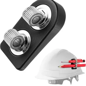 Hard Hat Pencil Holder Metal Pen Clip with Adjustable Spring Loops 3 Pcs Adhesive for Secure Attachment