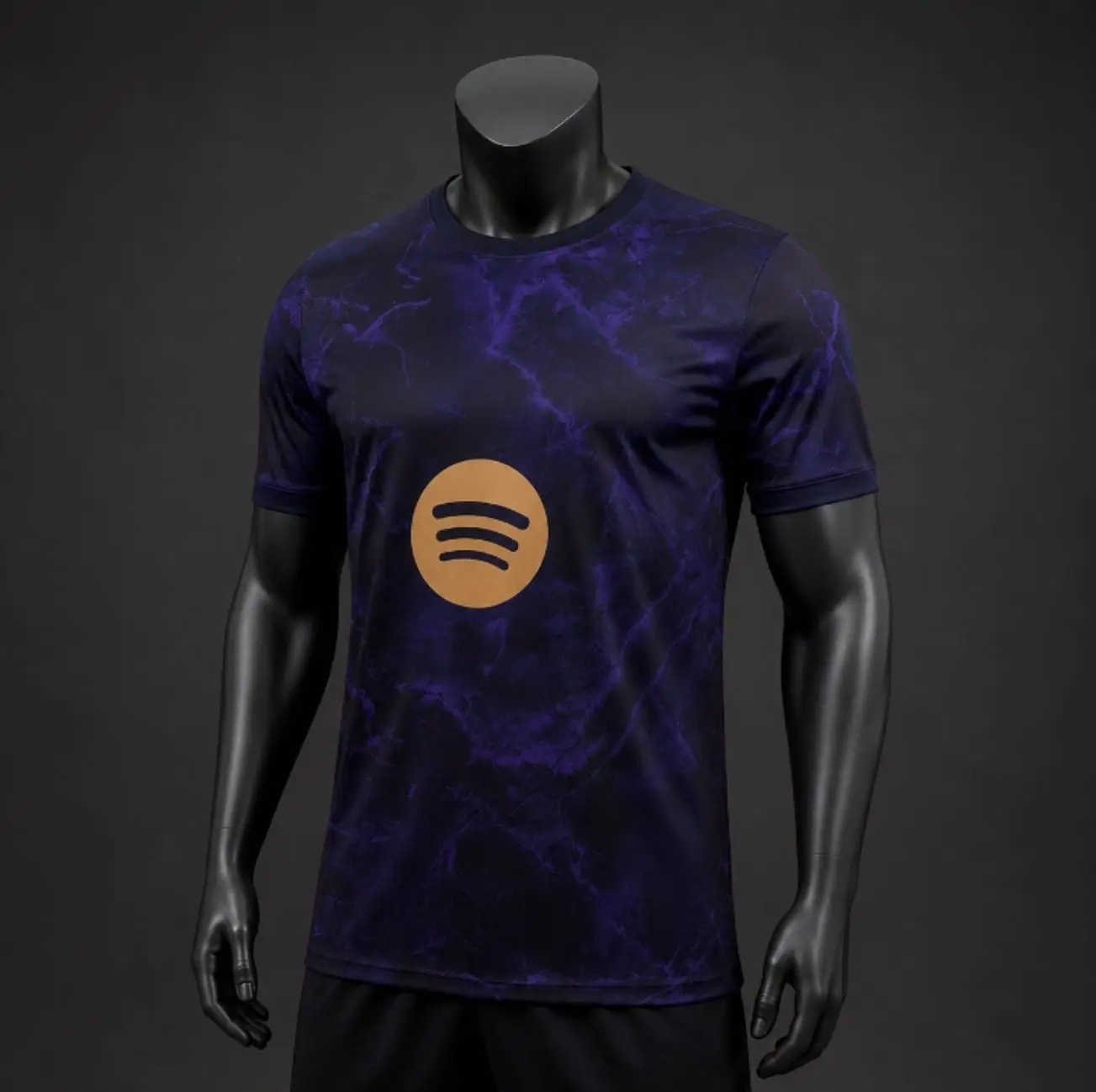 [FULL LOGO] 2026-27 Black Purple Marble Soccer Jersey, Short Sleeve Football Shirt, Bold Gradient Graphic Design, Premium Athletic Sportswear Top, Fan Jersey for Men & Women