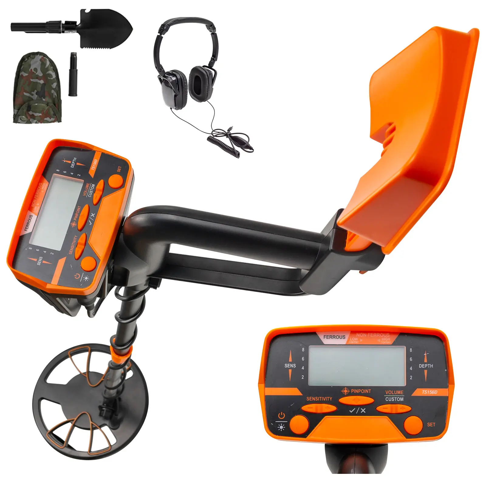 【BackToSchool】VEVOR Metal Detector Waterproof Disc Metal detectors Underwater Underground high Accuracy LCD Display Metal Detector for Adults and Children Headphone Automatic Detector (Yellow 3010)