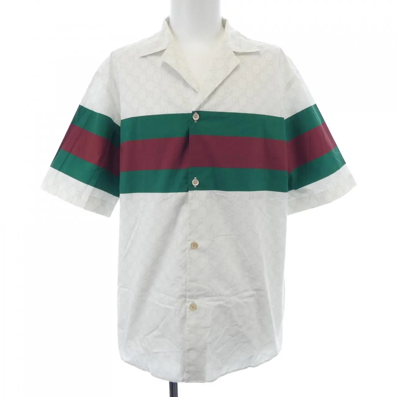 Pre-owned GUCCI Cotton Small Leather Goods Short Sleeve Shirt