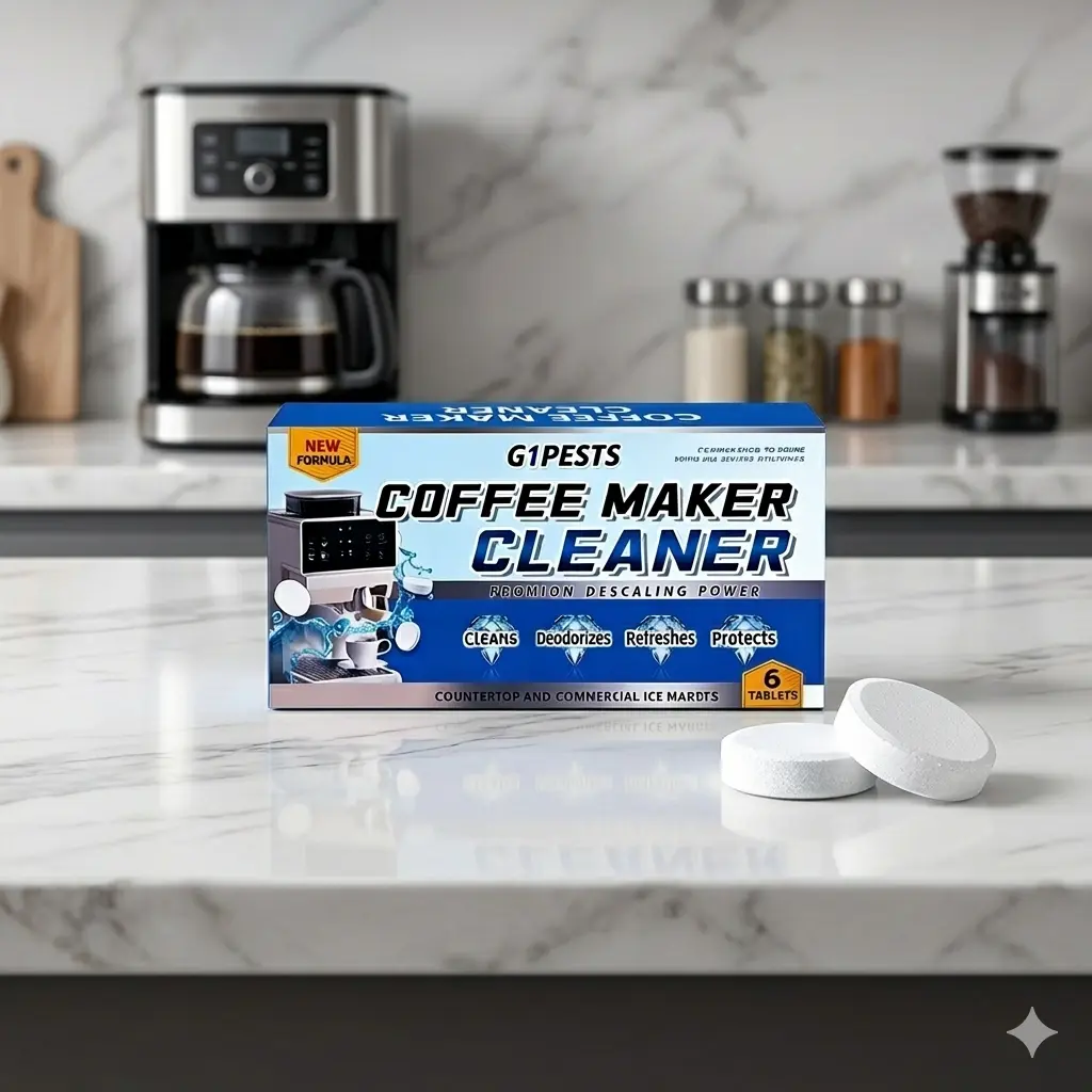 Coffee Machine Cleaner Descaler Tablets - 6Pack, Deep Cleaning and Descaling for All Coffee Makers , Coffee Maker Pot Descaling & Cleaning Tabs, Descale Drip Coffe And Espresso Machines