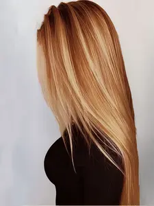 Women’s 13x1 Straight Synthetic Lace Front Wig, Ash Blonde & Ombre Mixed Blondes, Glueless Design, 150 Density for Daily Use