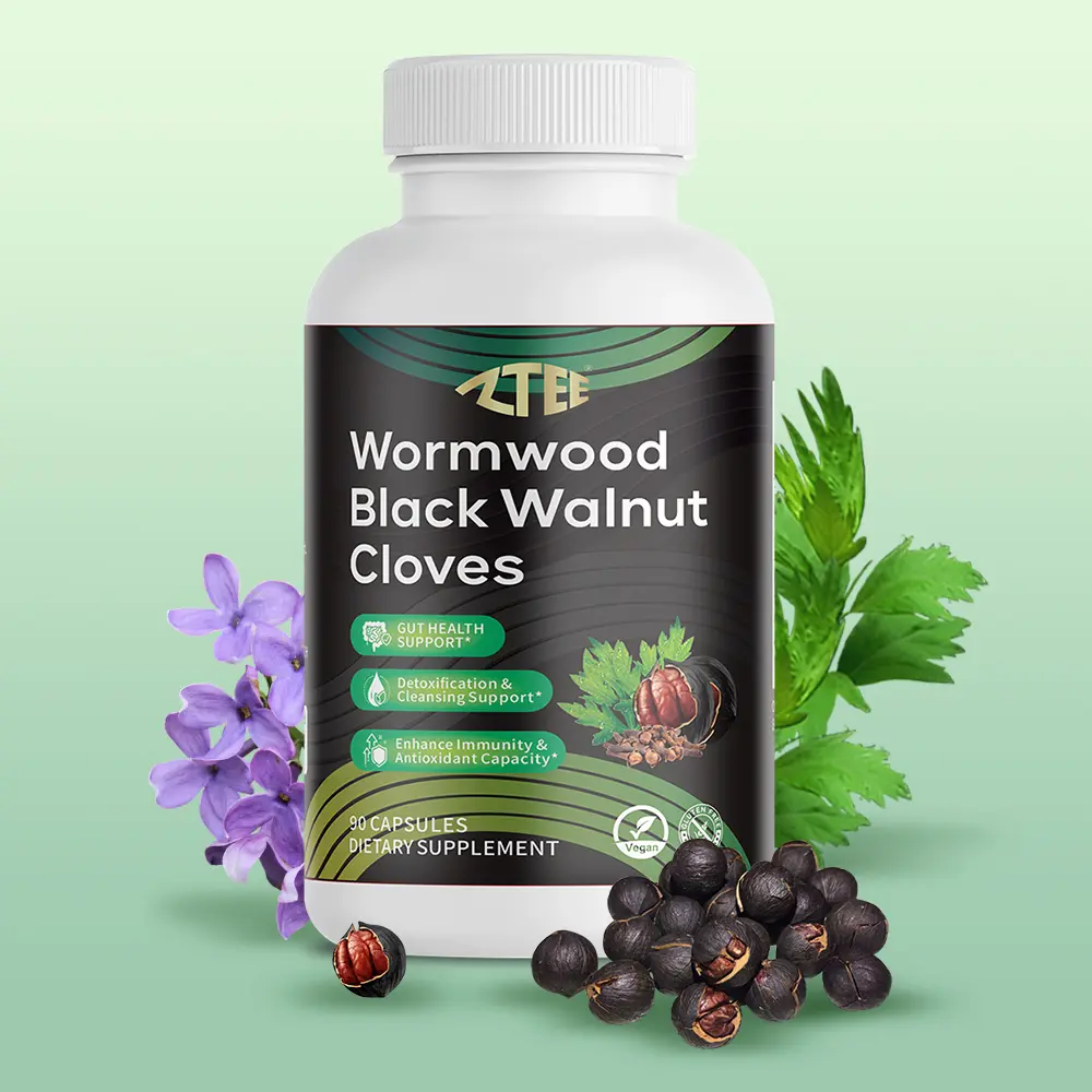 ZTEE Wormwood Black Walnut Cloves Capsules  | Elimination Detox + Intestinal Support Capsules Supplement for Adults and Kids | Contains Black Walnut, Wormwood, and More