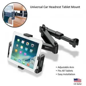 360° Car Headrest Tablet Mount  Universal iPad & Phone Holder | Backseat Entertainment Essential for Travel