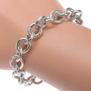 Pre-owned Tiffany & Co. Sterling Silver 925 (Ag925) Small Leather Goods Return to Tiffany Silver 925 Bracelet