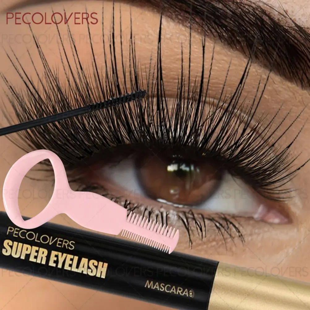 2PCS/Set Black Longwear Enhancing Mascara with Mascara Protection Shield Set - Waterproof Long Lasting and Sweat-proof Formula, Make Eyelashes Curled, Non-clumping, Makeup Essential | Voluminous Lashes