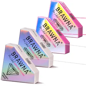 BRAWNA White and Pink Mapping String for Brows and Lips Measuring - PMU, Microblading,  Brow Tint Supplies - Eyebrow Lamination eyebrow  razors