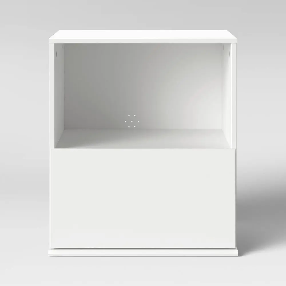 Room Essentials 1 Drawer Modular Nightstand White Compact Design Storage