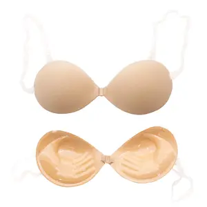 Reusable Adhesive Bra Strapless Sticky Bra Invisible Push up Silicone Covering Nipple Bra for Backless Dress