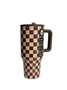 HydroJug Rodeo 40oz Limited Edition Coffee Plaid Insulated Stainless Steel Water Bottle - Triple-Layer Insulation, Leak-Proof, Stylish, Portable, Bottled Powder Drinkware Flask for Outdoor Use