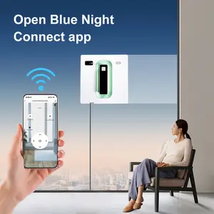 PuRuikai Smart Square Window Cleaning Robot with Dual Auto Spray, Strong Suction, Frameless Glass Detection & APP/Remote Control for High-Rise Window Cleaninghigh suction power.strong suction power