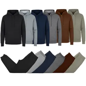 Men's Multi Pack Fleece-Lined Pullover & Zip Hoodie & Jogger Sets