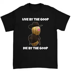 Funny Viral Meme Graphic Tee with Goofy Goop Goop Design, Trendy Internet Humor Shirt for TikTok Fans, Perfect for Casual Streetwear and Comedy-Lover Outfits