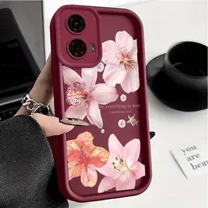 1 Piece Pink Lily Protection For Moto G24 G24 Flexible Case Featuring Durable For Casual
