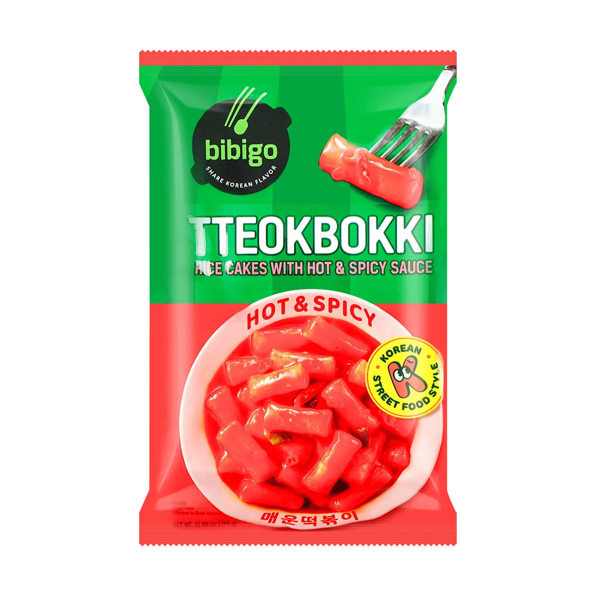 BIBIGO Tteokbokki Pouch Hot & Spicy 360g