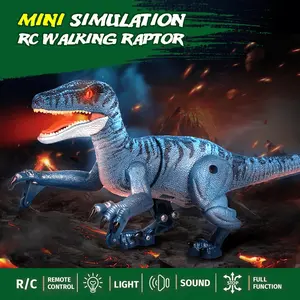 2.4GHz RC Animatronic Skeleton Velociraptor Dinosaur Toy for Kids 3+, with Realistic Roar, LED Eyes, Walking Action, Fun Interactive Creativity-Inspiring Gift for Boys & Girls