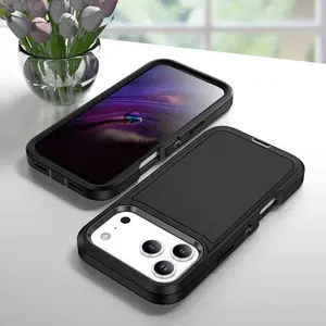 Two-Tone Rugged Drop-Proof iPhone Case, Full Wrap Shockproof Protective Phone Cover Compatible with iPhone 12 13 14 15 16 17 Pro Max Series，Raised Lens Protective Cover