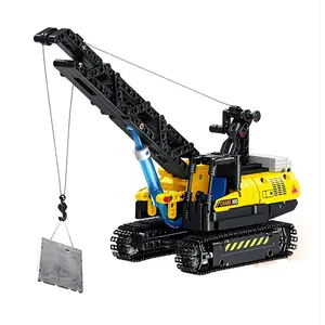 2026 New Popular Engineering Model Kit, with Crane and Truck |   City series construction blocks, adult educational toy, gift for men, no batteries required, yellow