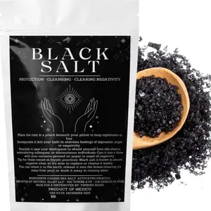 Premium Black Salt Cleanser - Wiccan Witchcraft Supplies for Rituals, Purification, Brujeria Spiritual Practices