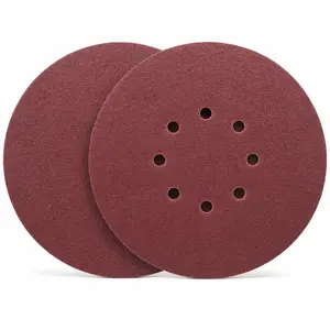 20 count 9 inch 8 Hole 60 Grit Drywall Sanding disc, 225mm Sand disc,  Oxide Drywall Sander Pads, Sandpaper Set for Power Drywall Sander