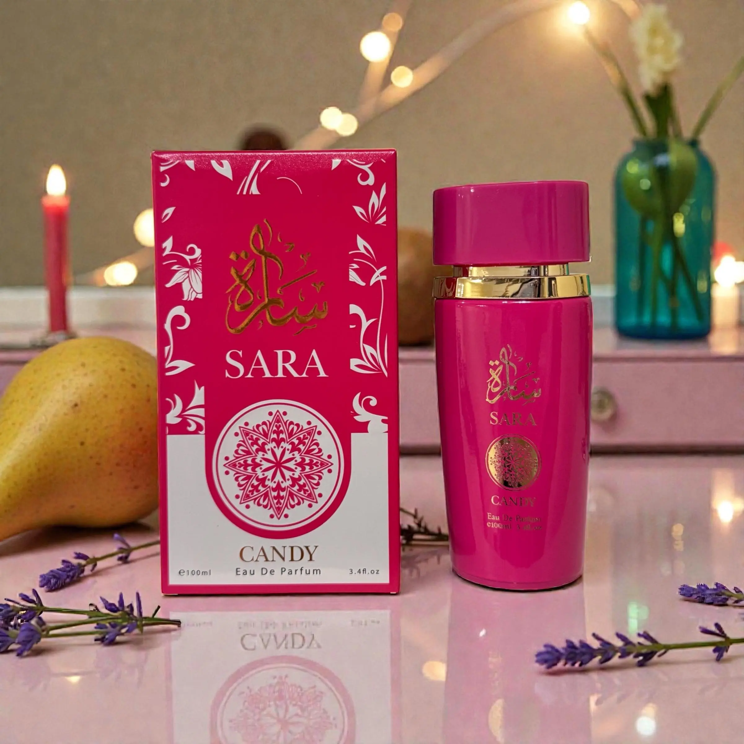 Sara Candy Eau de Parfum for Women, 100ml Fragrance - Floral Perfumes for Women with Lavender, Pear, Coconut, Vanilla Notes, Aromatic Appeal, Women's Perfume