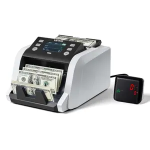 VEVOR Money Counter Machine, 1200 Notes/Minute, Cash Counter with Value Count, UV/MG/IR/DD/DBL/HLF/CHN Counterfeit Detection, TFT Money Counting Machine Mixed Denomination for Dollar and Euro