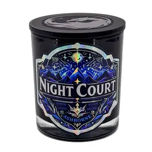 Night Court - ACOTAR inspired 8oz Scented Candle - Jasmine, Citrus, Sea Air - Natural Coconut Wax - 35 h Burn Time - Bookish Decor and Fragrance