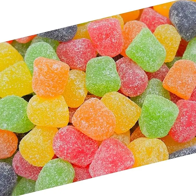 Assorted Gum Drops Jelly Candy 3 lb Bulk Bag  Fruity Soft & Chewy Gumdrops Old Fashioned Nostalgic Candy Assorted Fruit Flavors Including Strawberry Orange Grape Lime & Pineapple Party Candy & Candy Buffet Treats