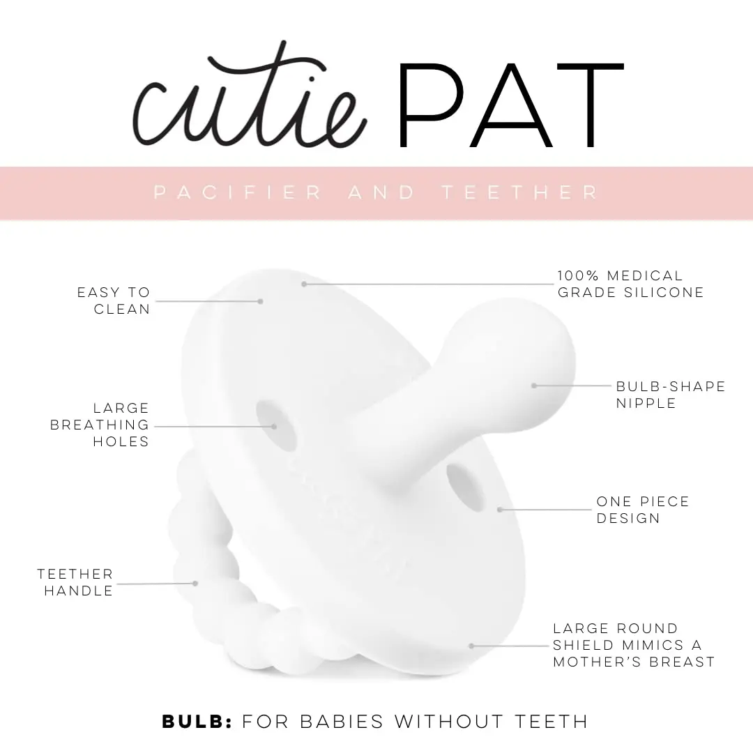 Ryan & Rose Cutie PAT Pacifier Teether (Bulb, White) Ryan & Rose Cutie PAT Pacifier Teether (Bulb, White)