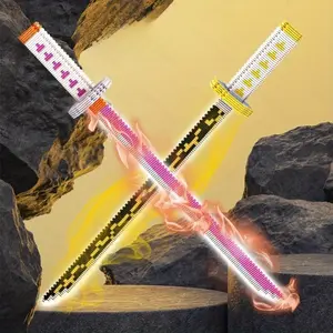Anime Sword Model: Magic Sword Interlocking Building Block Toy Set Anime Collectibles, Display Pieces, Living Room, Study, Bedroom Decorative Ornaments