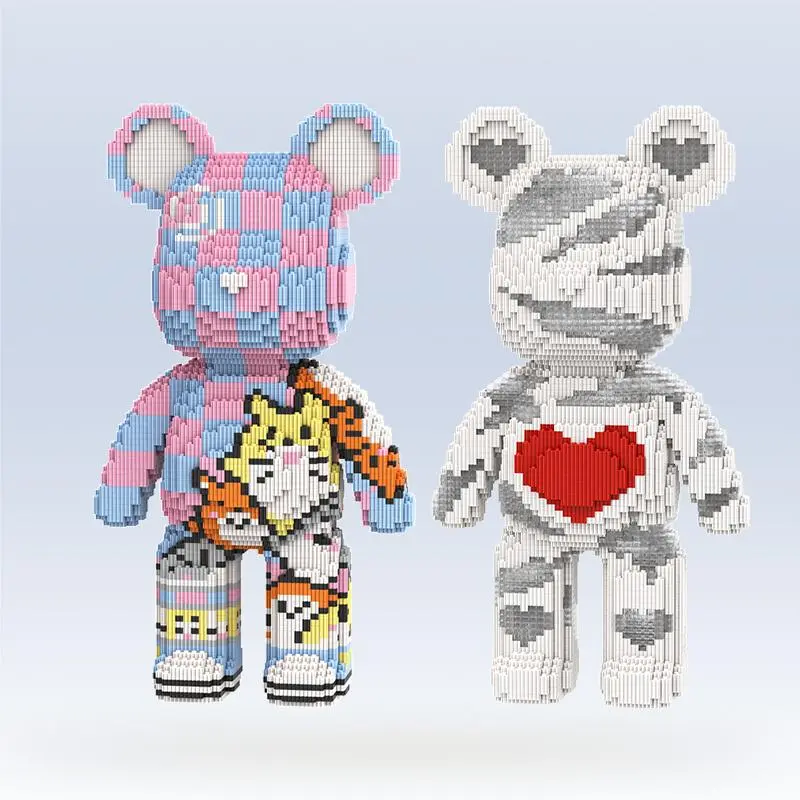Bear Series Building Blocks, Building Blocks Set, 1 Box DIY Small Building Blocks Model, Block Figures, Creative Toy, Decompression Toy, Birthday Gift, Holiday Gift, Brick, Building Block Sets