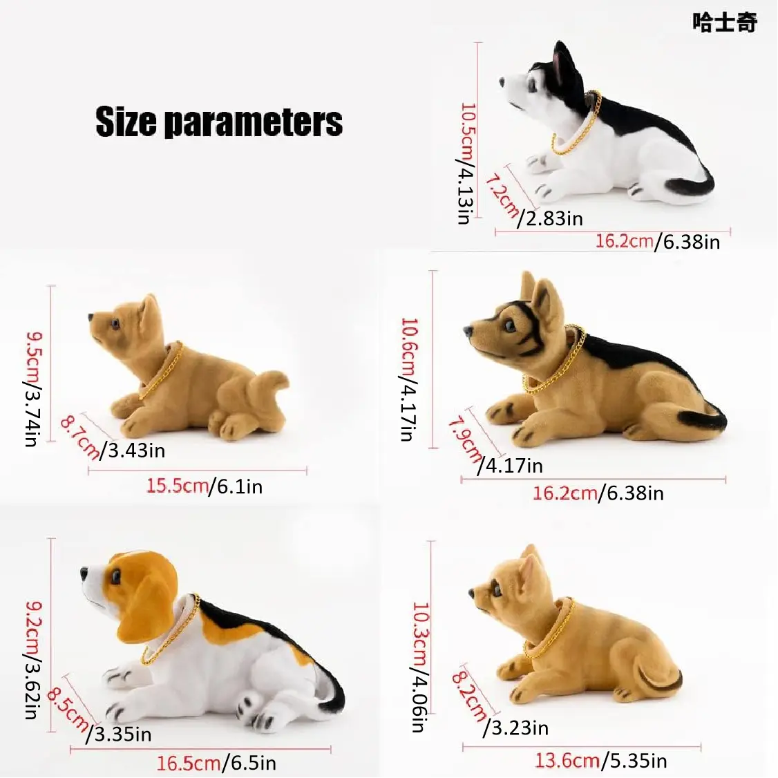 Cute Animal Bobble-Head Dog Ornament – Shaking Head Puppy Statue for Dashboard, Car Interior Accessories, Home Office Desktop Decor, Adorable Design, Durable Resin Material, Perfect Gift for Pet Lovers, Adds Fun & Personality to Any Space