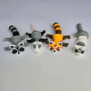 3D Printed Articulated Straw Topper - Adorable Critter Decor for Reusable Cups - Sugar Glider, Hamster, Peacock, Turtle, Frog, Flamingo, Crocodile, Scorpion, Rattlesnake, Hippo, Gecko, Ferret, Opossum, Fox, Otter, Axolotl, Wolf, Griffin