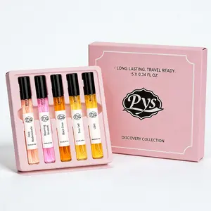Pys Summer Perfume Spray Gift Set, 10ml Elegant Perfume Mist Box, Floral & Fruity Scents, Fragrance Sprays, 5 Bottles, Natural Fresh Scent, Ideal for Travel, Home, Office Use