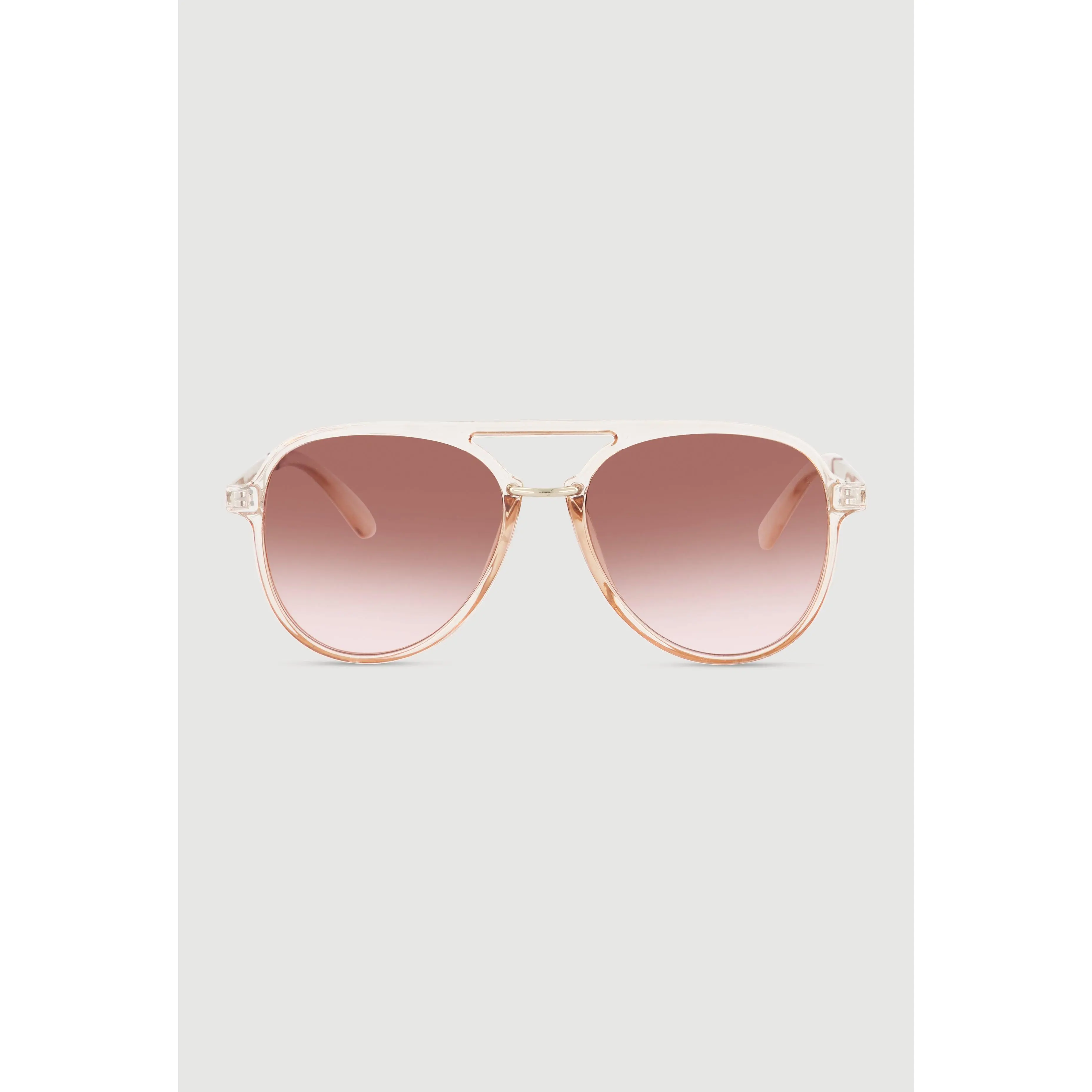 Transparent Frame Aviator Sunglasses