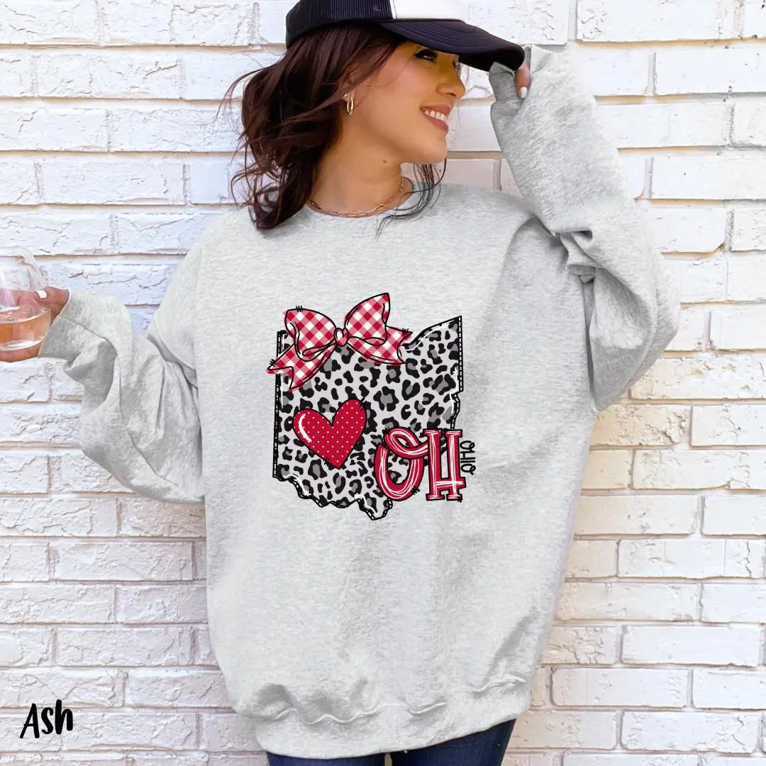 Ohio Bow State Sweatshirt, Ohio Home Shirt, Vintage Style Ohio Shirt, Game Day Shirt