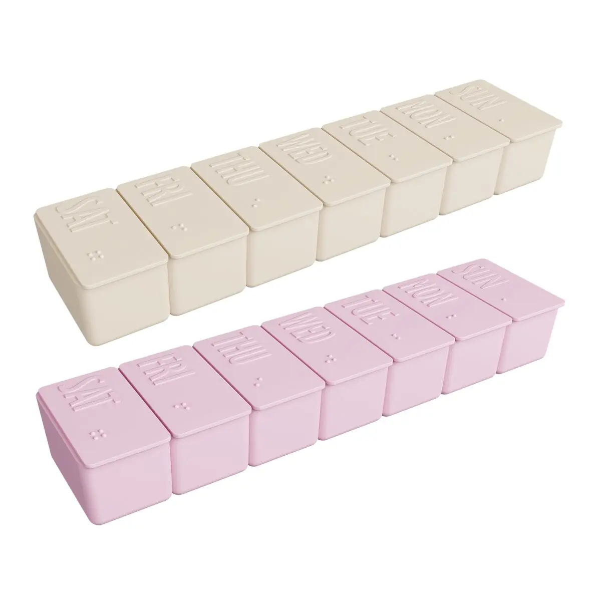 Ezy Dose® Weekly Matte Embossed Pill Organizer (2 Pack)