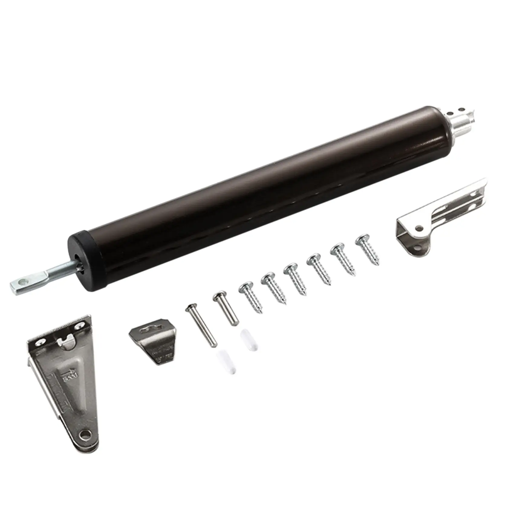 Brown Pneumatic Hydraulic Buffer Door Closer - 1 Set, Silent Automatic Household Hardware, Adjustable Speed, Easy Installation, Fits Wooden, Fire & Metal Doors (1-3cm Adjustment Range), Wooden Doors